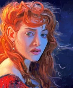 Gorgeous Woman With Red Hair Art paint by number