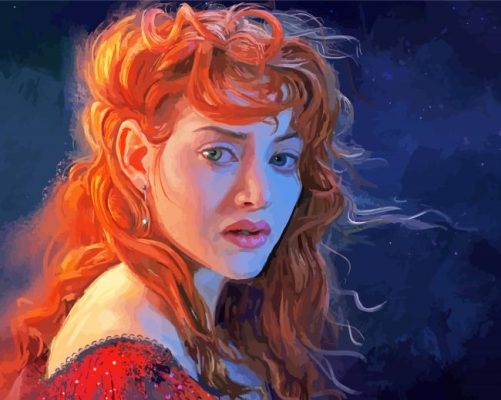 Gorgeous Woman With Red Hair Art paint by number