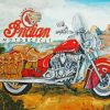 Indian Bike Art paint by number