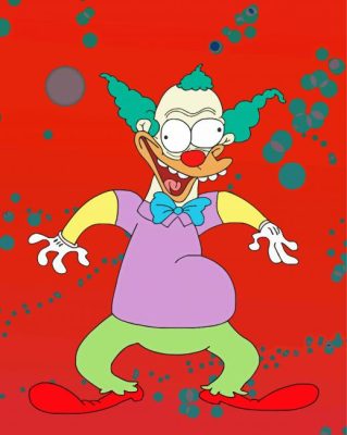 Krusty Clown Art paint by number