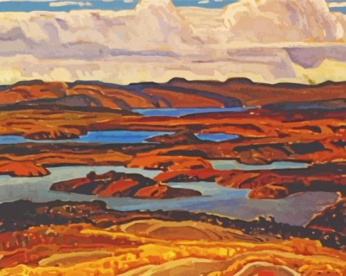 La Cloche Panorama By Franklin Carmichael paint by number