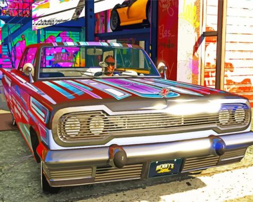 Lowrider Car paint by number