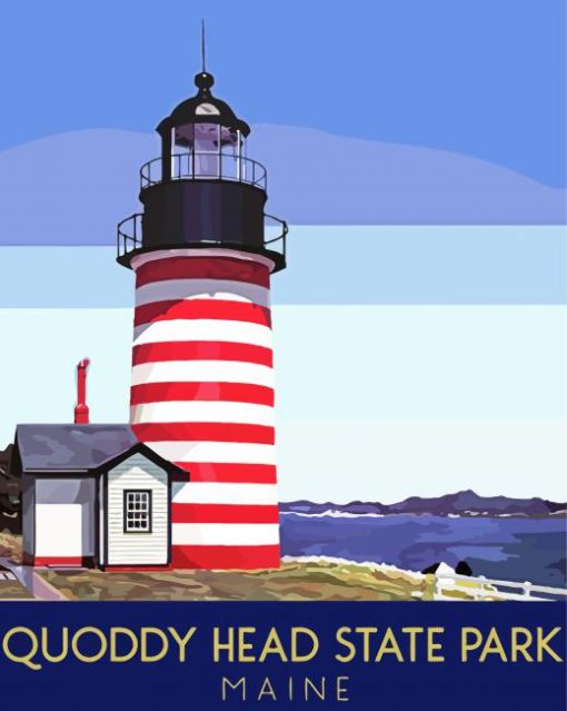 Maine Poster paint by number