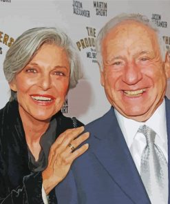 Mel Brooks And His Wife Anne Bancroft paint by number