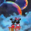 Mickey And Minnie Watching Moon Paint by number