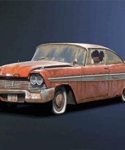 Old 1958 Plymouth Fury paint by number