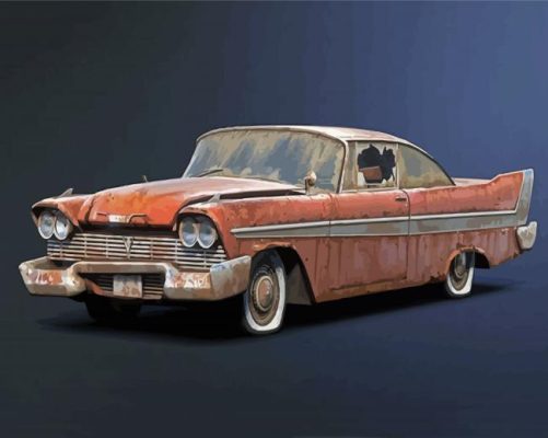 Old 1958 Plymouth Fury paint by number