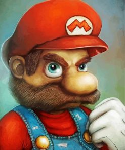 Old Mario Art paint by number