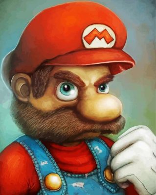 Old Mario Art paint by number