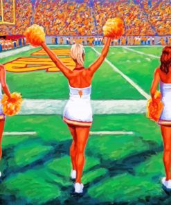Pin Up Girls Cheerleading paint by number