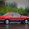 Red 1986 Ford Tbird paint by number