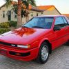 Red Nissan 200sx paint by number