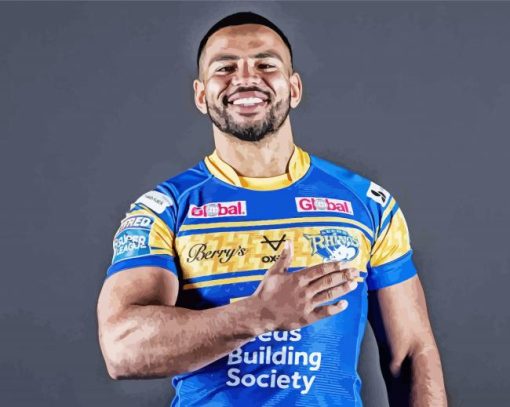 Rugby League Club Leeds Rhinos Player paint by number