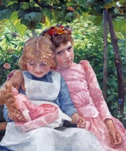 Sisters By Ivana Kobilca paint by number