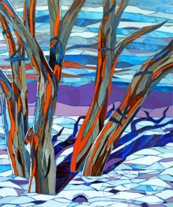 Snow Gums Trees Mosaic paint by number