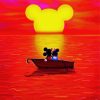 Sunset Mickey And Minnie paint by number