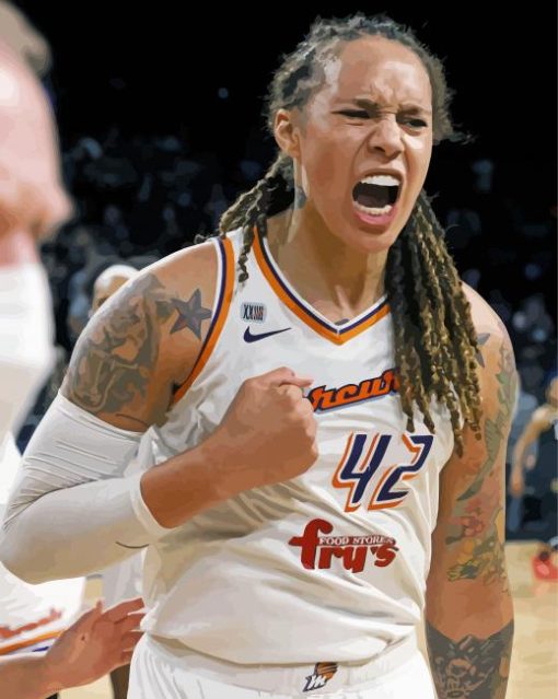 The Basketballer Brittney Griner paint by number