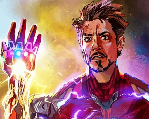Tony Stark Infinity Gauntlet Avengers paint by number