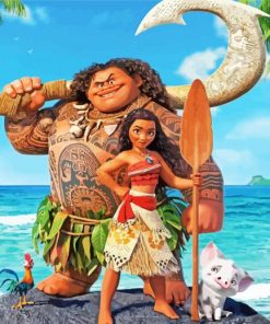 Vaiana Disney paint by number