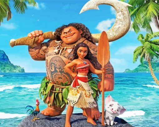 Vaiana Disney paint by number