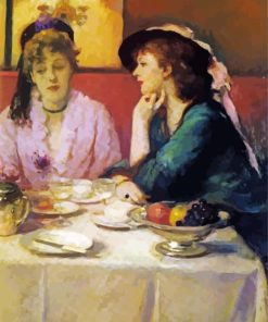 Vintage Women At Lunch paint by number