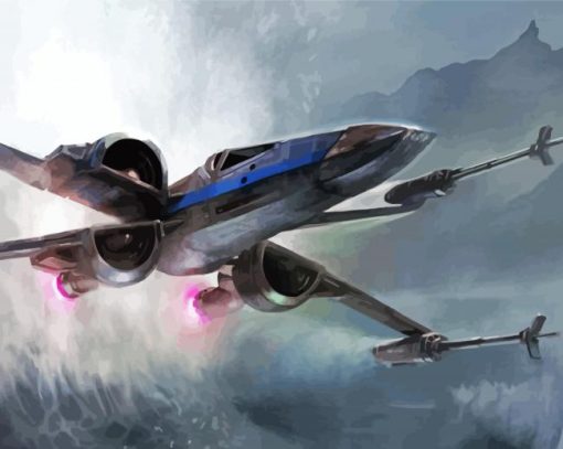 X Wing Star Wars Art paint by number