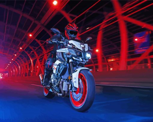 Yamaha MT 10 Motorcyclist Paint by number