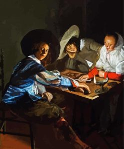 A Game Of Tric Trac Judith Leyster paint by number
