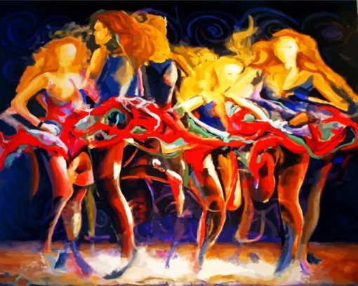 Abstract Irish Dance paint by number