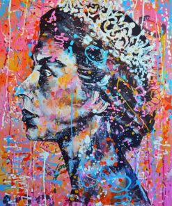 Abstract Queen Elizabeth paint by number