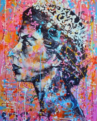 Abstract Queen Elizabeth paint by number