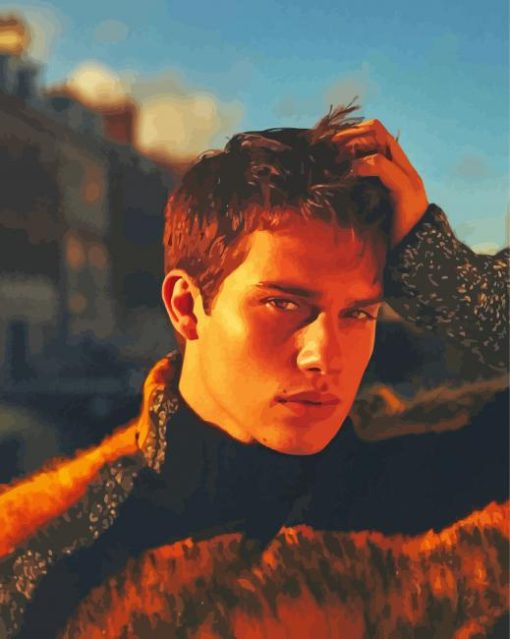 Actor Nicholas Galitzine paint by number
