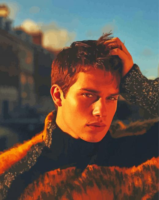 Actor Nicholas Galitzine paint by number