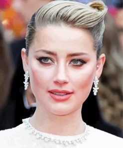 Actress Amber Heard paint by number