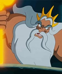 Aesthetic Ariel Father King Triton paint by number