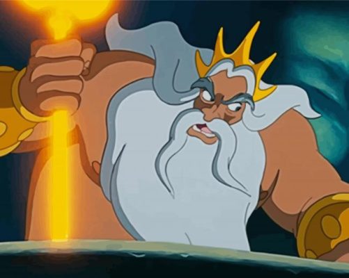 Aesthetic Ariel Father King Triton paint by number