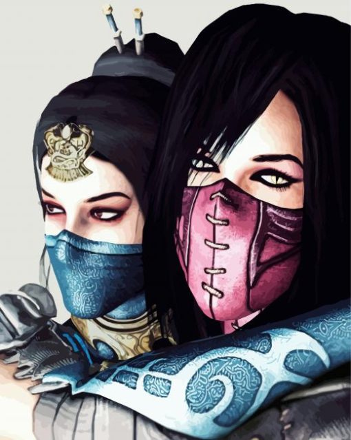 Aesthetic Mileena And Kitana paint by number