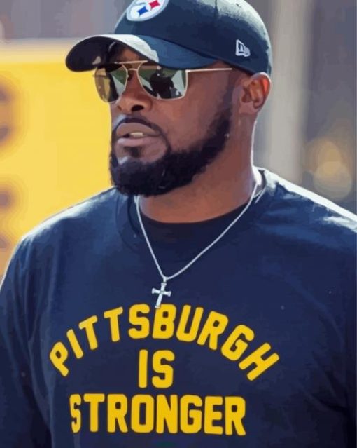 Aesthetic Mike Tomlin Art paint by number