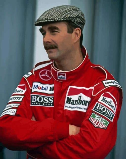 Aesthetic Nigel Mansell paint by number
