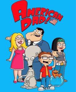 American Dad Animated Sitcom paint by number