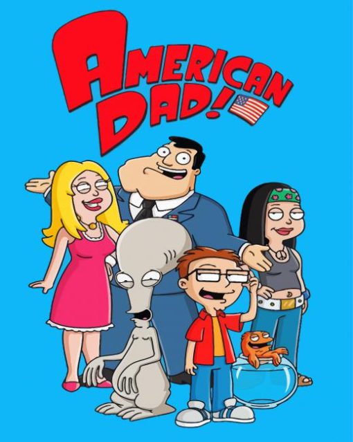 American Dad Animated Sitcom paint by number