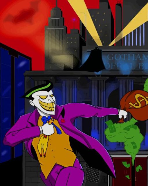Animated Joker Running paint by number