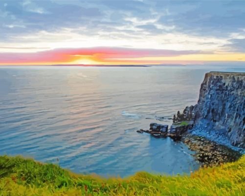 Aran Islands Sunset paint by number