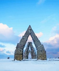 Arctic Henge In Winter paint by number