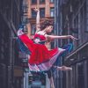 Ballerina Dancing In Street paint by number