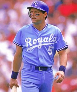Baseball Player George Brett paint by number