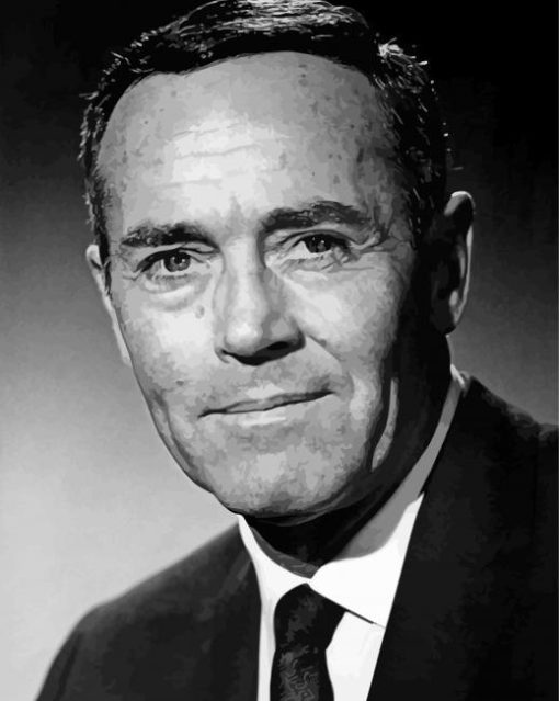 Black And White Henry Fonda paint by number