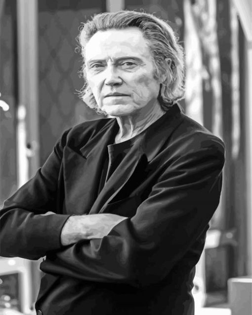 Black And White Christopher Walken paint by number