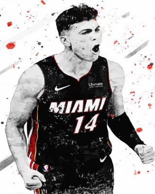 Black And White Tyler Herro Art Paint by number