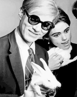 Black And White Warhol And Edie Sedgwick paint by number